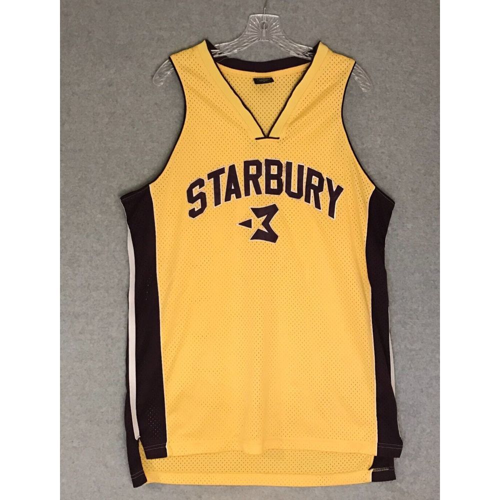 Vintage Starbury Stephon Marbury Jersey Large Sleeveless Mesh Yellow Black 3 NBA